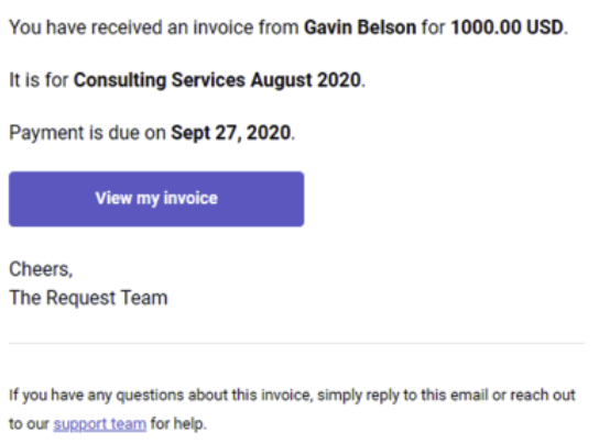 Regpack screenshot: Invoice Example
