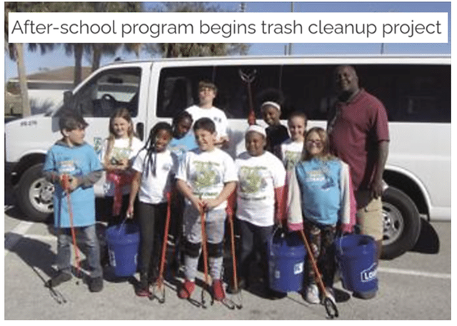 After School Program Trash Cleanup