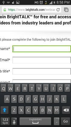design form on mobile