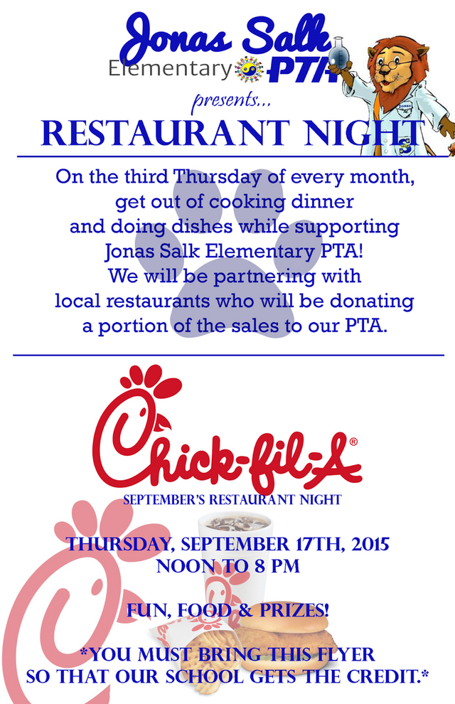 Example Of How One School Partnered With Chick Fil A To Raise Funds