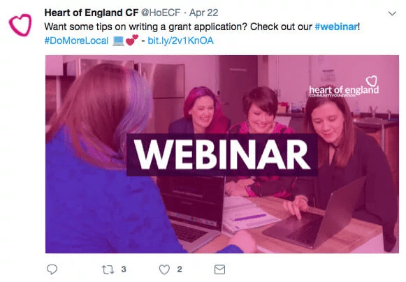 Regpack screenshot: Heart Of England Webinar