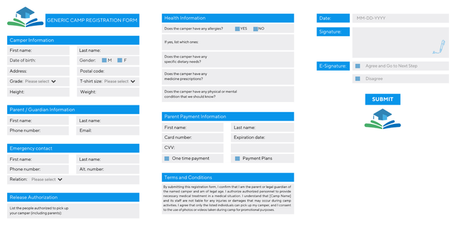 Illustration from 3 Examples of Great Camp Registration Forms
