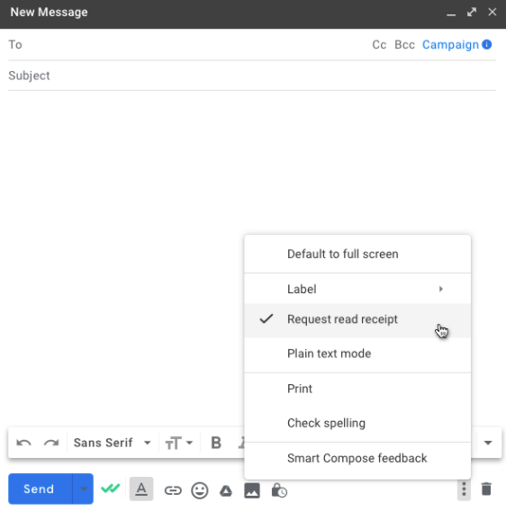 gmail read receipt