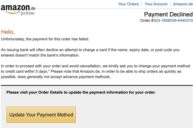  amazon payment declined