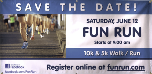Regpack screenshot: Facebook Running Fundraiser Example