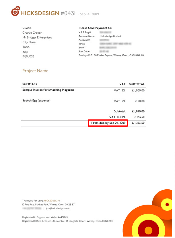 hicksdedsign payment deadline