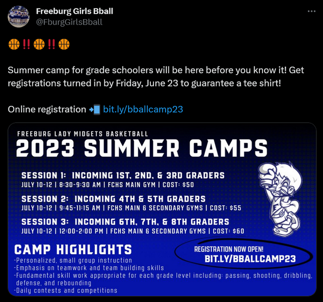 Freeburg Basketball Summer Camp
