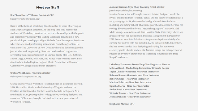 Meet Our Staff Example