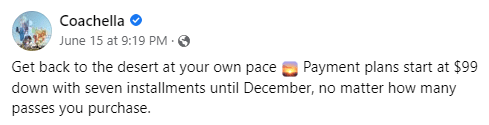 Coachella Tweet