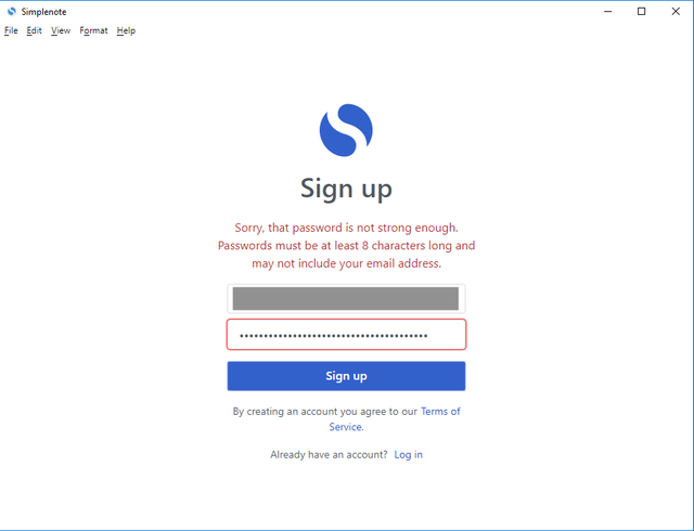 simplenote screenshot