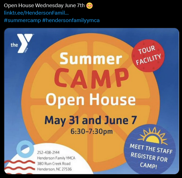 Henderson Family YMCA Offer Information About Their Tour On Twitter With A Colorful Visual Thats Hard Not To Notice