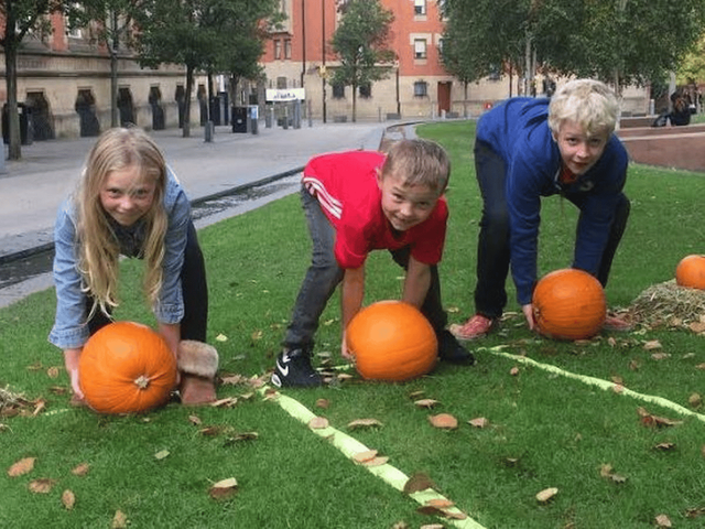 Pumpkin Rolling Illustration