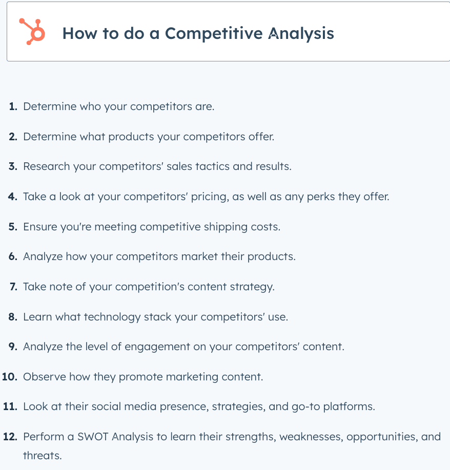 How To Do A Competitive Analysis