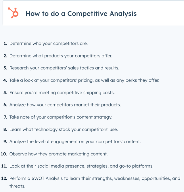 How To Do A Competitive Analysis