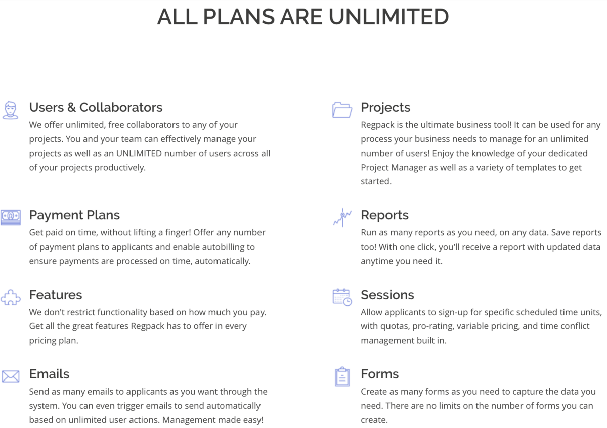Regpack Plans
