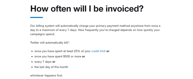 How Often Will I Be Invoiced Twitter