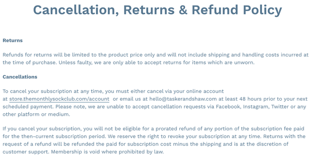 Cancellation Returns And Refund Policy