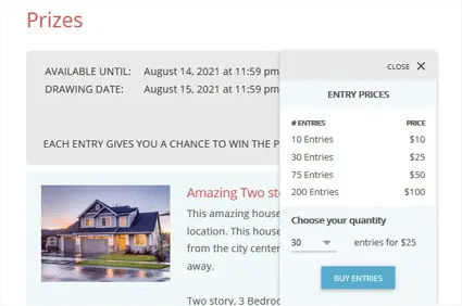 Virtual Raffle Fundraising Platform