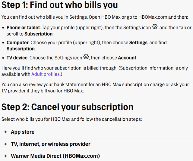 Regpack screenshot: HBO Max