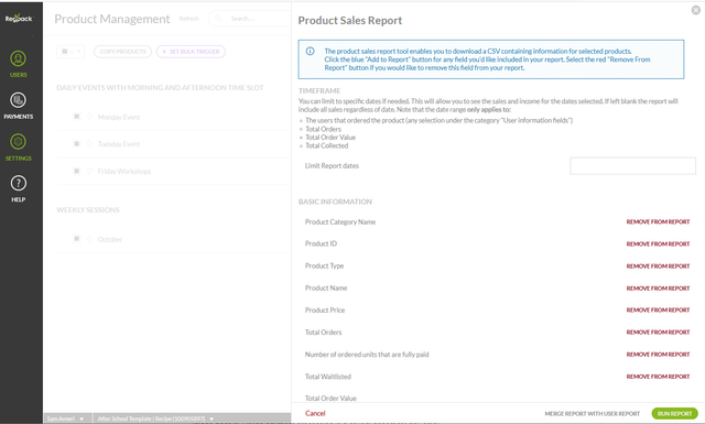 Ensure you can run and generate custom sales reports when accepting payments online.