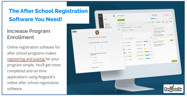 Regpack After School Registration Software
