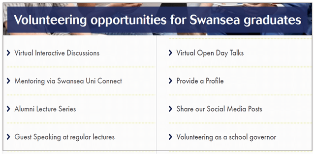 Volunteering Opportunities For Swansea Graduates