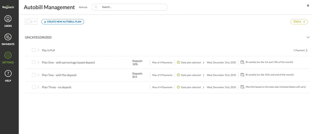Regpack software screenshot