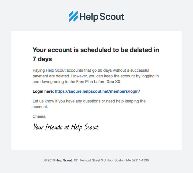 helpscout deactivation