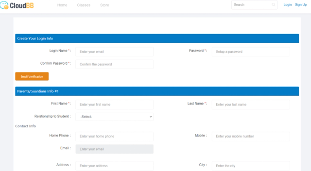 Cloud BB offers class registration software. 