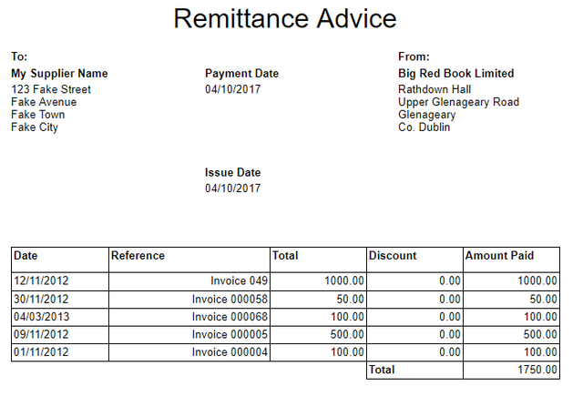 remittance advice