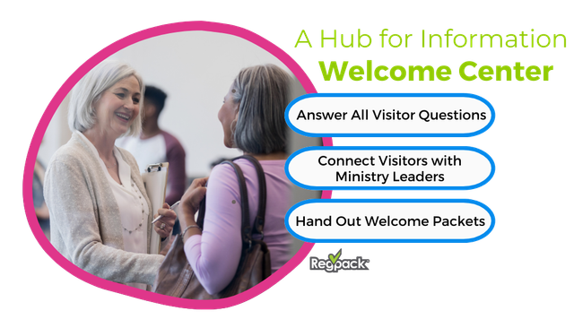 create a welcome center to welcome new church members