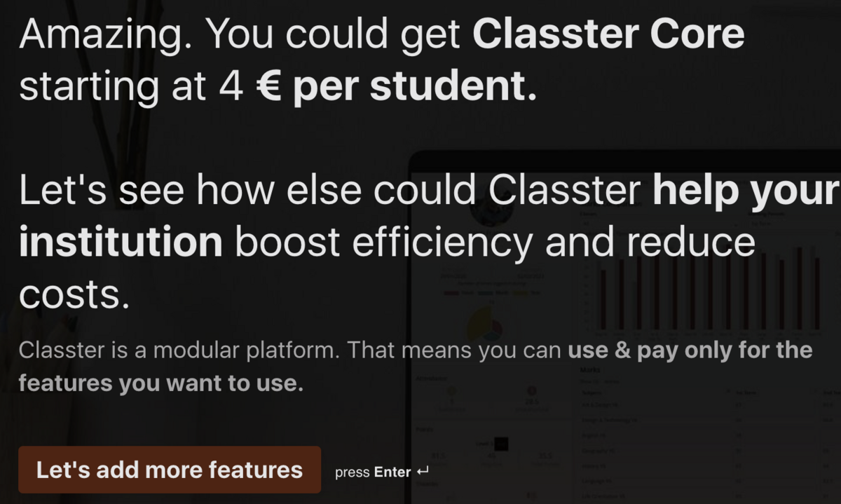Classter Pricing