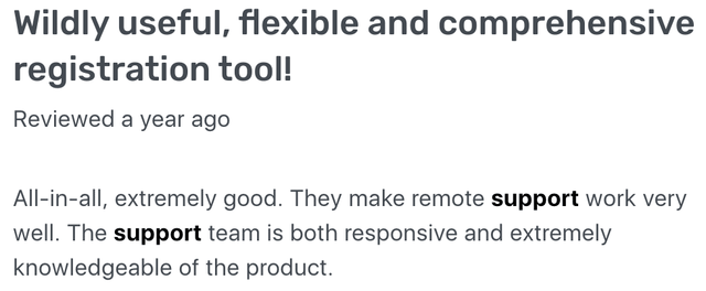 Regpack review for their support team