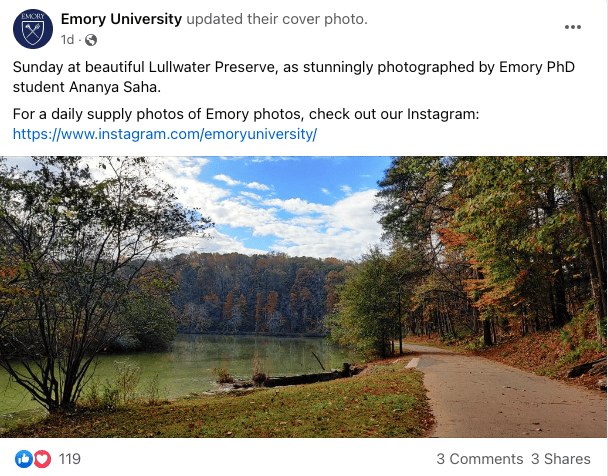 Emory University Facebook Cover Photo