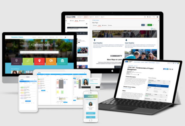 Modern campus offers class registration software. 
