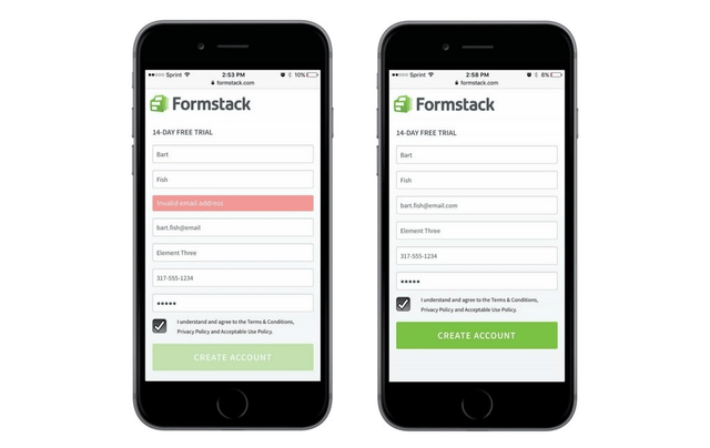 Regpack screenshot: Formstack