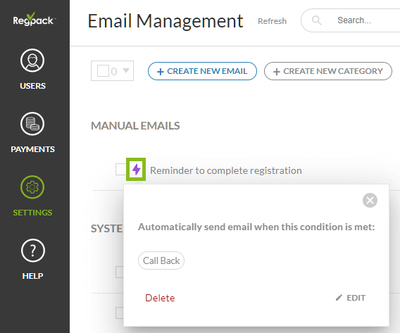 regpack email management