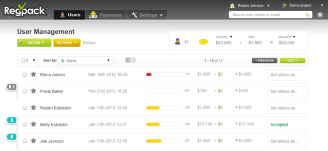 Regpack User Management