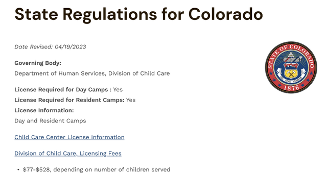 State Regulations For Colorado