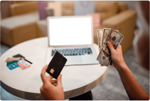 cash and card