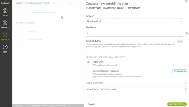 Create Autobill Plan