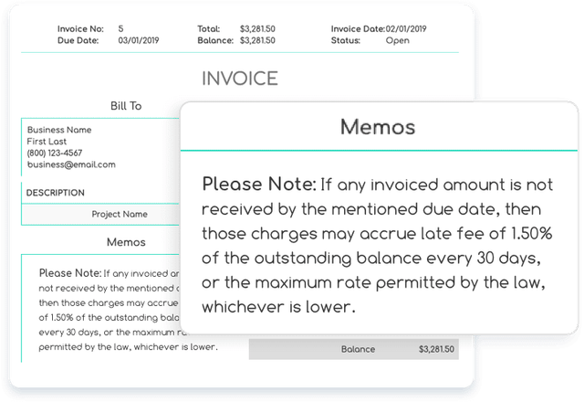 late invoice memo
