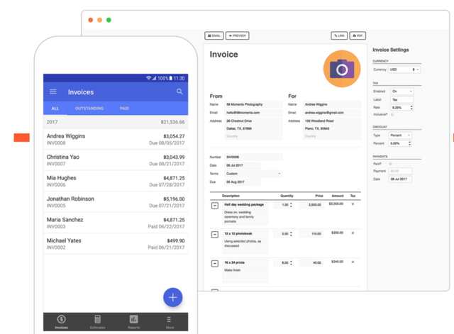 Regpack screenshot: Invoice Simple
