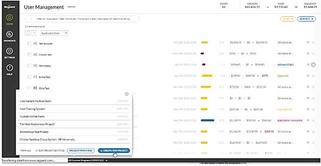 Regpack User Management