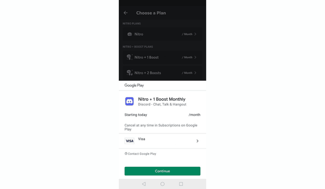 Discord Mobile In App Payment