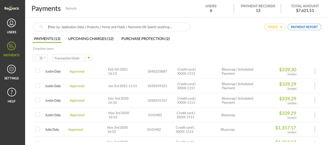 Regpack Payments