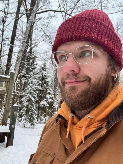 A photo of Andrew Walker in the snow