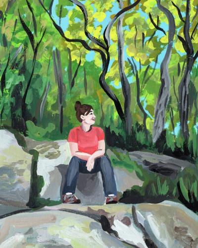 A painting depicting Sarah Shaw