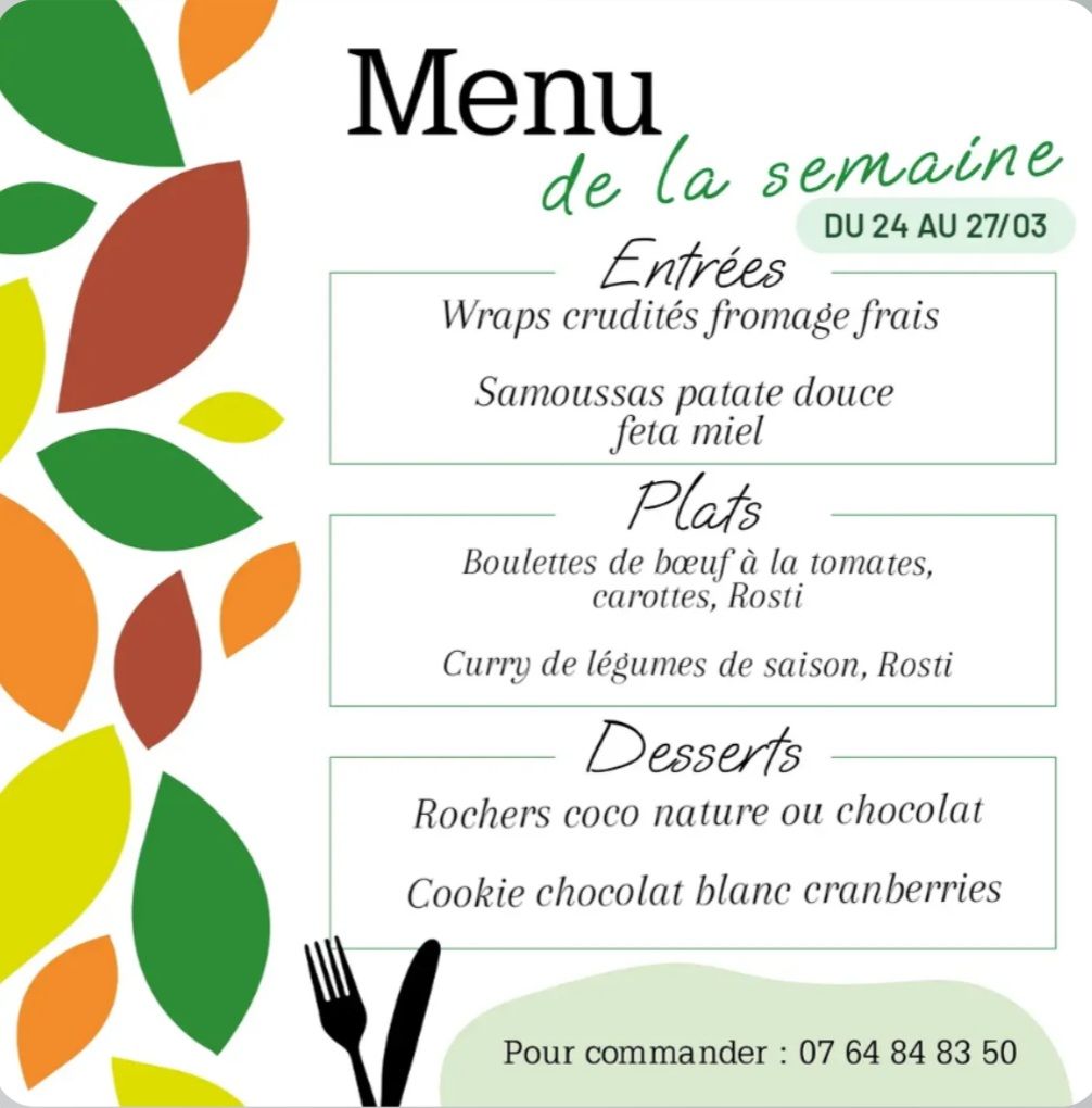 Menu de la semaine