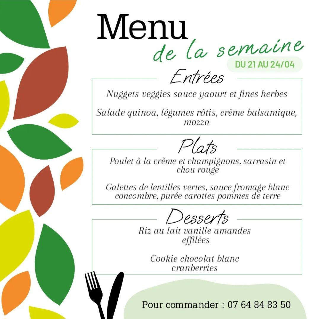 Menu de la semaine